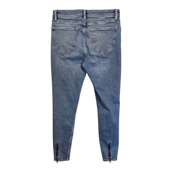 AllSaints Jeans Womens 30 Blue Grace Ankle Zip Mid Rise Ankle Skinny Urban Y2K - Picture 2 of 15